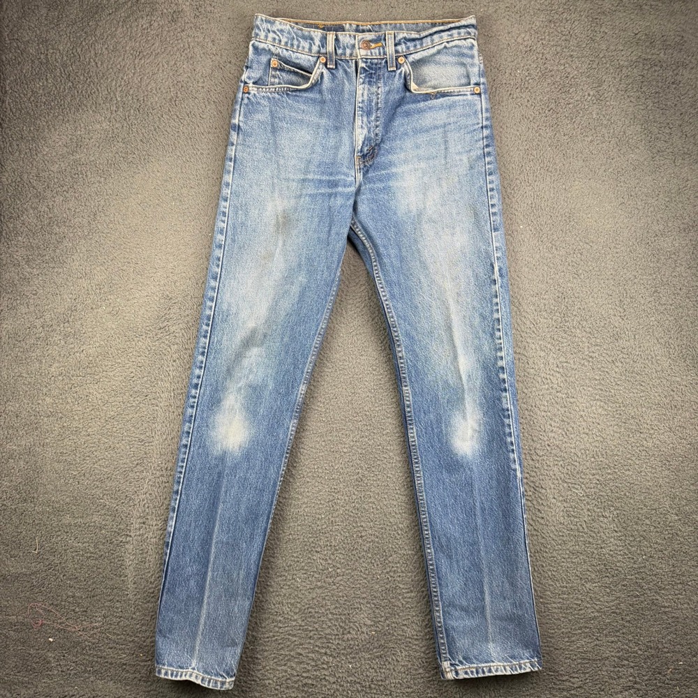 Vintage Levis 505 Orange Tab Regular Fit Straight Jeans Blue 31x34 918-1297